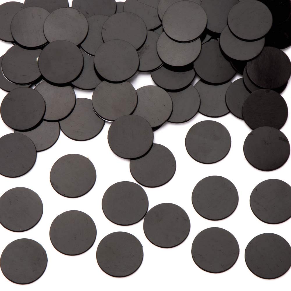Baker Ross AR835 Self Adhesive Magnetic Discs - 2.5 cm Diameter, Black, Pack of 100 1
