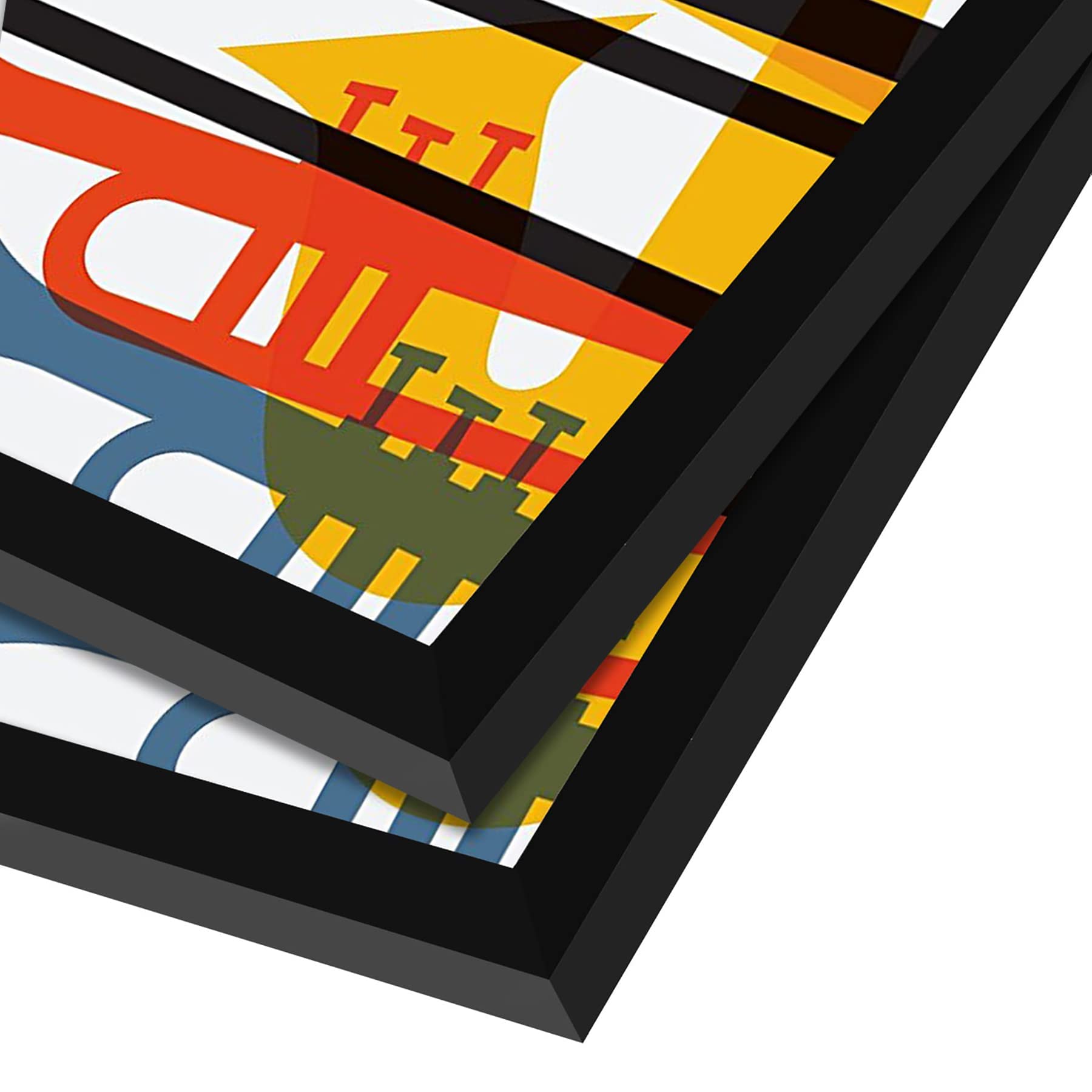 Americanflat Vinyl Frame - 32x32 cm Black Aluminum with Polished Plexi Cover | Set of 4 8