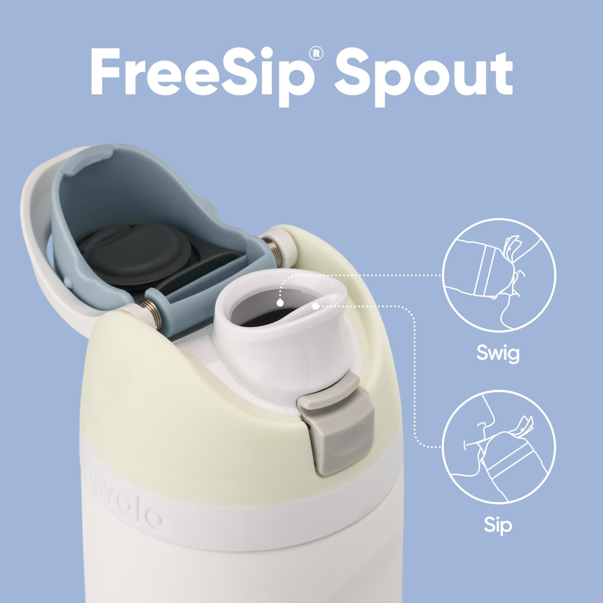 Owala FreeSip Insulated Stainless Steel Water Bottle with Straw | 710 ml | Iced Breeze 3