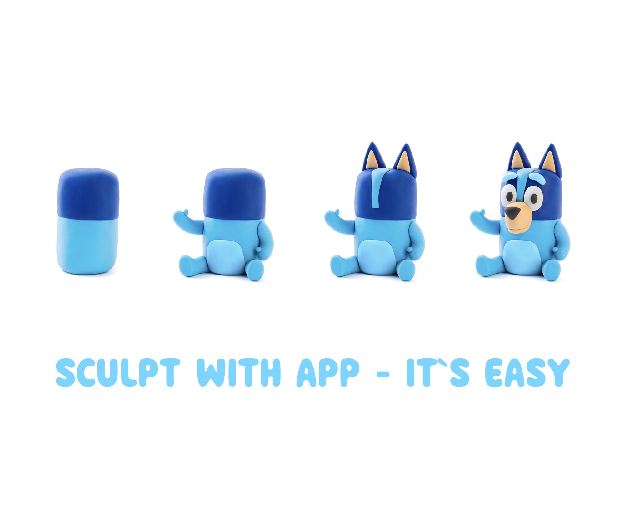 HEY CLAY Bluey & Friends Set - 15 Cans Air Dry Clay with Sculpting Tool | Ages 3+ 4