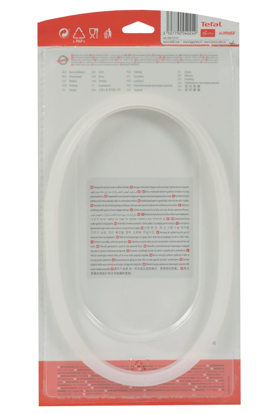 Tefal Secure 5 Sealing Ring X9010101 - Replacement Gasket for 4, 6, 7, & 8L Pressure Cookers | Stainless Steel 2
