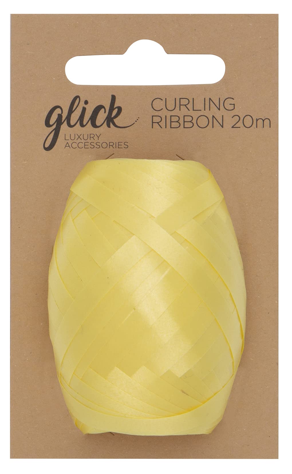 Glick Lemon Curling Ribbon - Luxury Gift Wrapping & Crafting | 5mm x 20m Cotton Silk 1