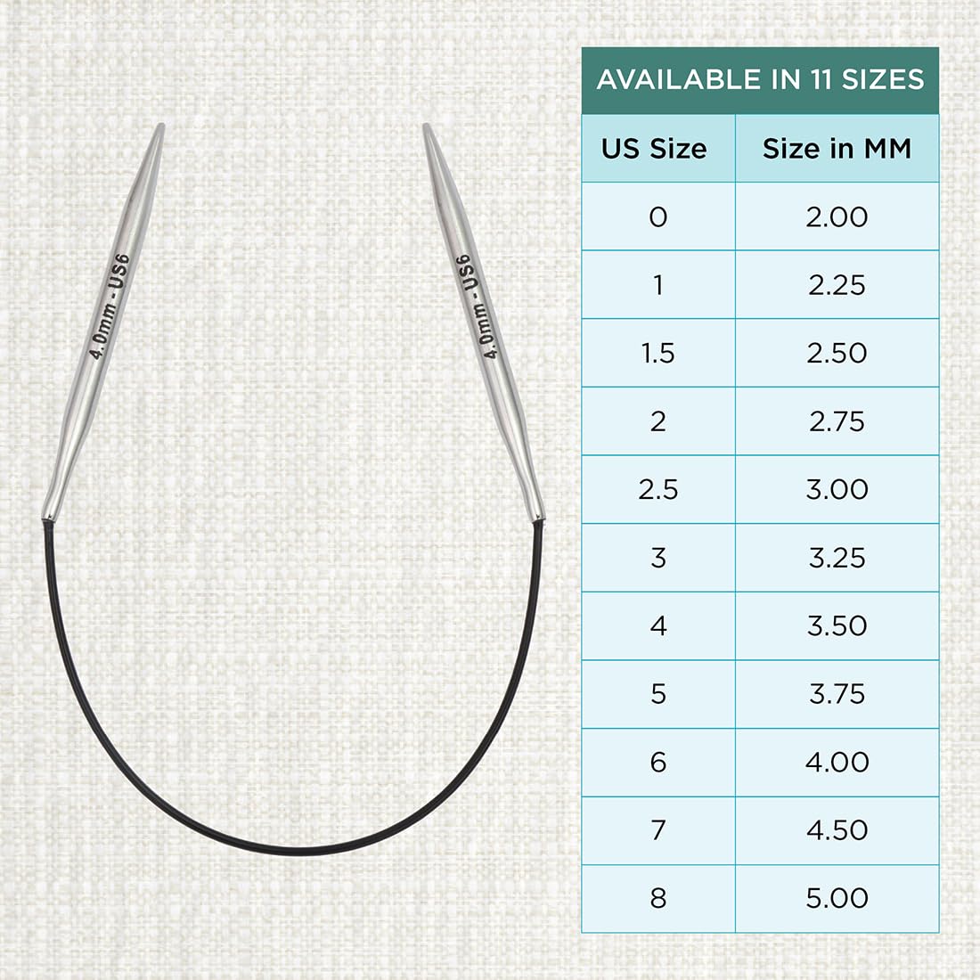 KnitPro Nova Fixed Circular Knitting Needles - 4.00mm | 25cm Length | Brass 4