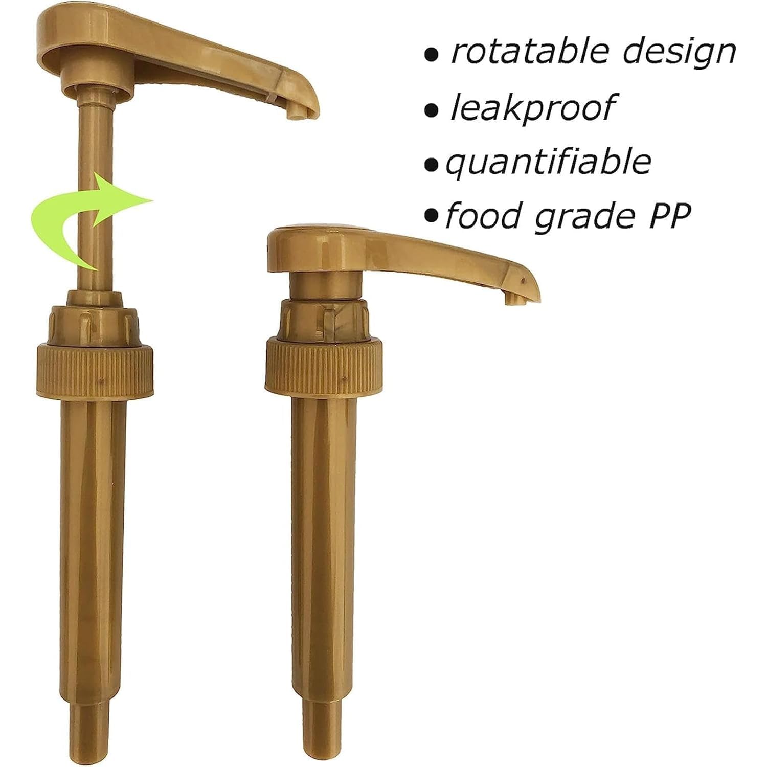 Seba Garden Gold Syrup Pump Dispenser for 750ml Bottles - Food-Grade Plastic, Pack of 2 6