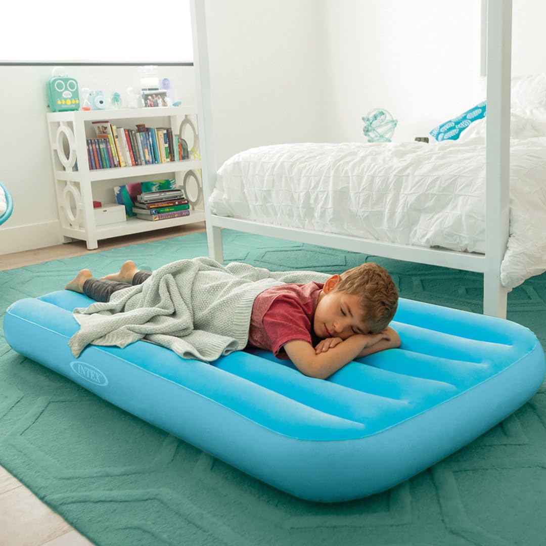 Intex Cozy Kidz Airbed - Twin Size, Inflatable Headboard | Assorted Colors 5