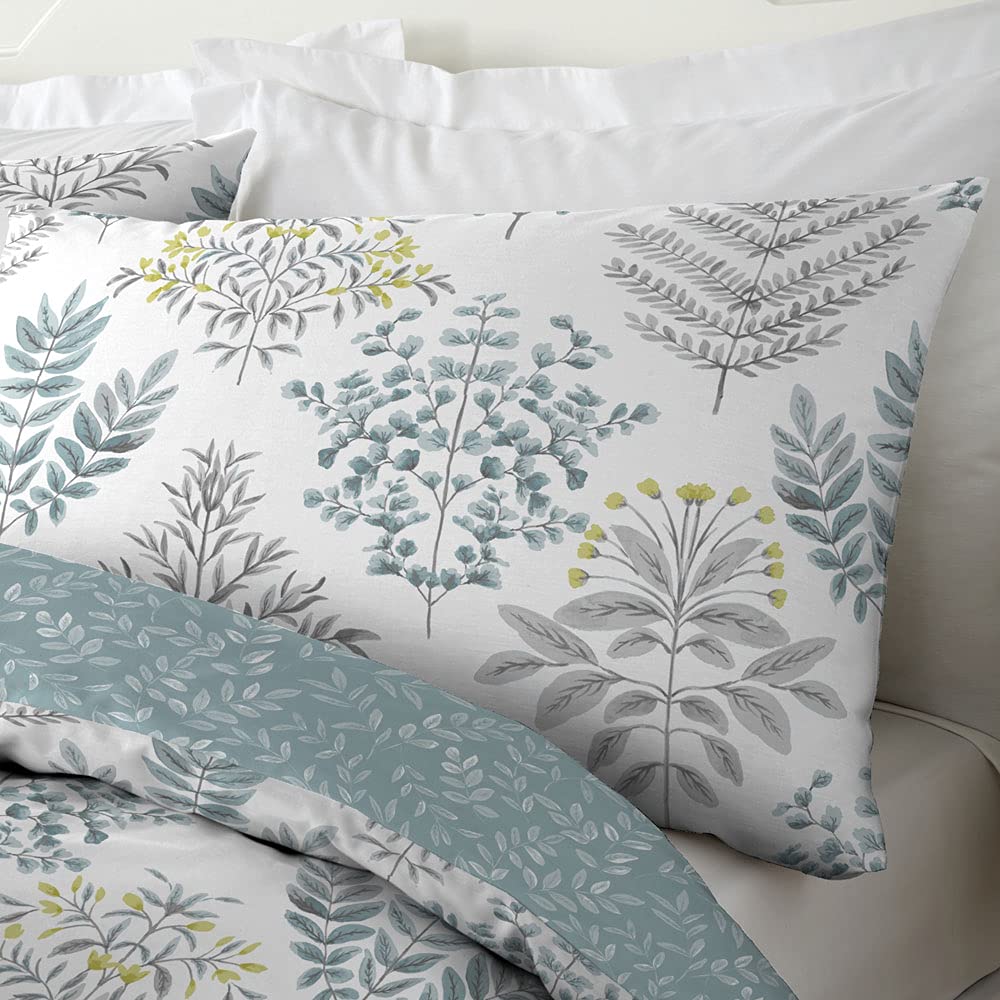 Dreams & Drapes Emily Easy Care Duvet Cover Set - 3 Piece, King Size, Duck Egg 3