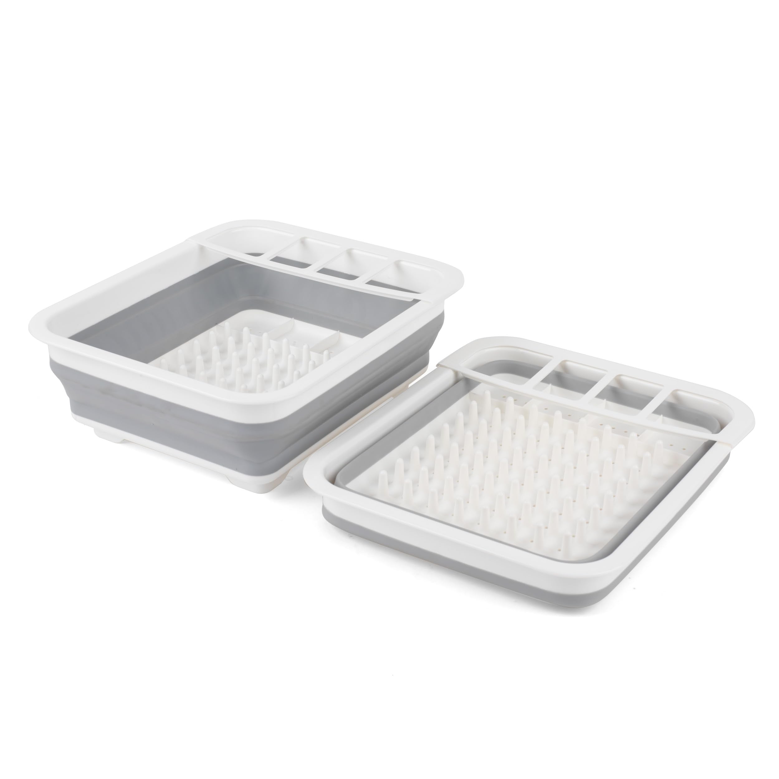 Beldray LA031051 Collapsible Dish Drainer - Foldable Plastic Sink Drying Rack with Cutlery Divider | Grey | 36.8 x 31.5 x 13 cm 6