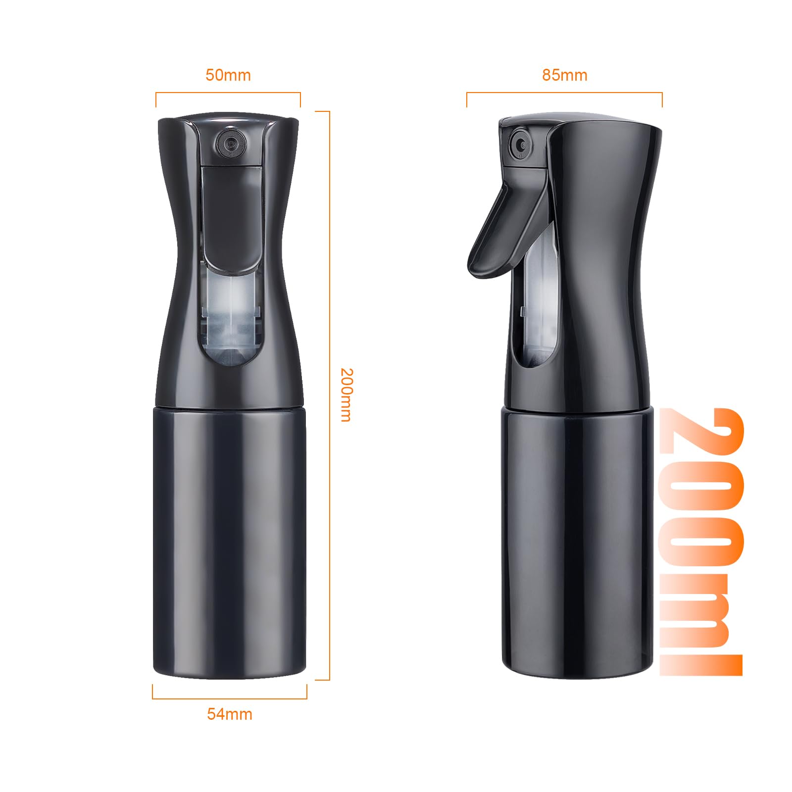 GRIFEMA 200ml Continuous Mist Spray Bottle - Ultra-Fine 0.3mm Mist | 360° Leak-Proof