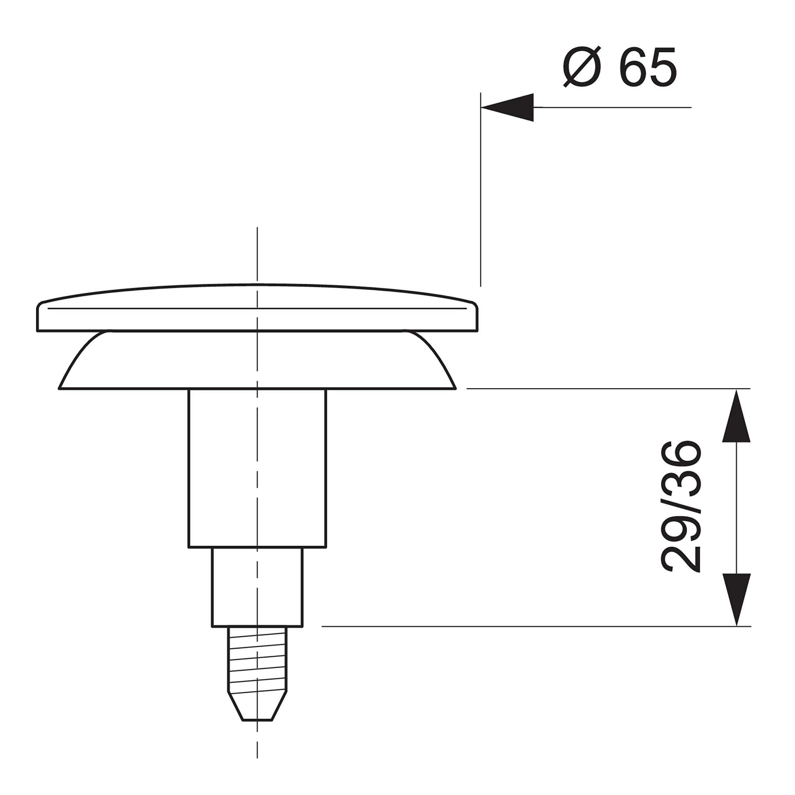 Wirquin Quick-Clac SP9260S Bathtub Stopper | Stainless Steel | Chrome Finish