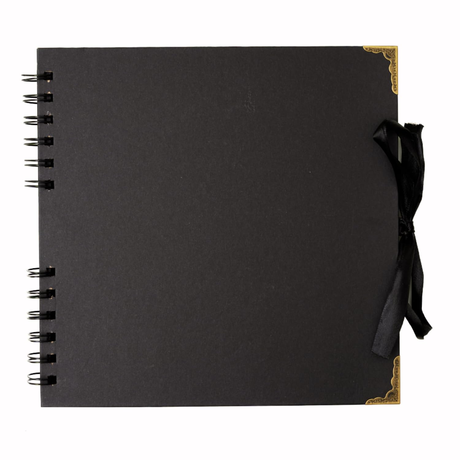 Hawksbill Black Scrapbook Photo Album - 60 Pages, 12' X 12' Spiral Bound | FSC Certified