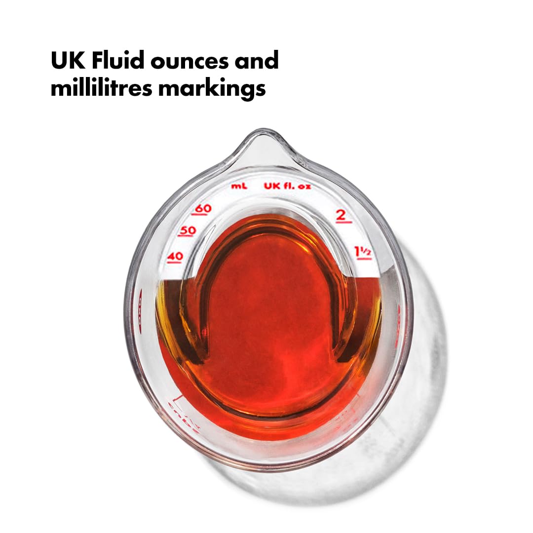 OXO Good Grips 60ml Mini Angled Measuring Jug - Read Measurements From Above | Metric & Imperial Markings 5