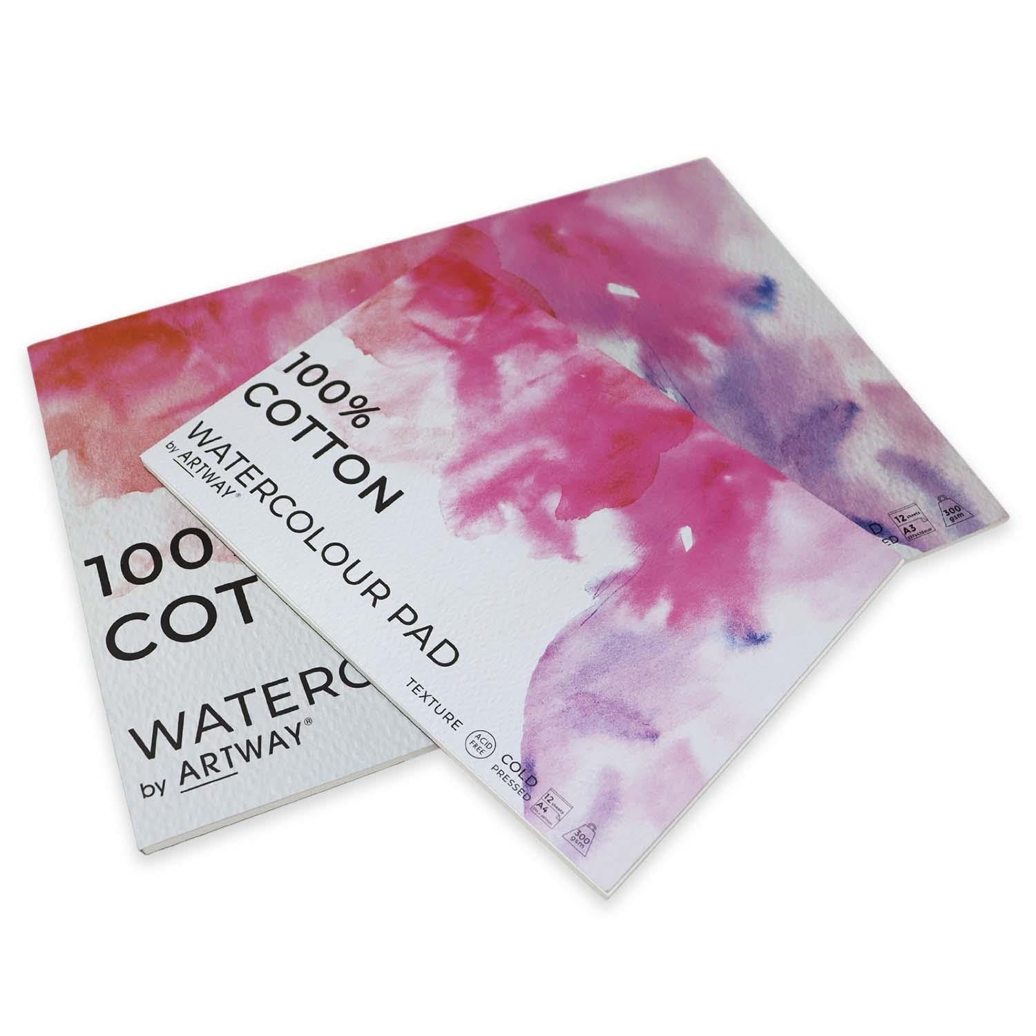 Artway A4 Watercolour Pad - Cold Pressed 300gsm 100% Cotton Paper | 12 Sheets 3