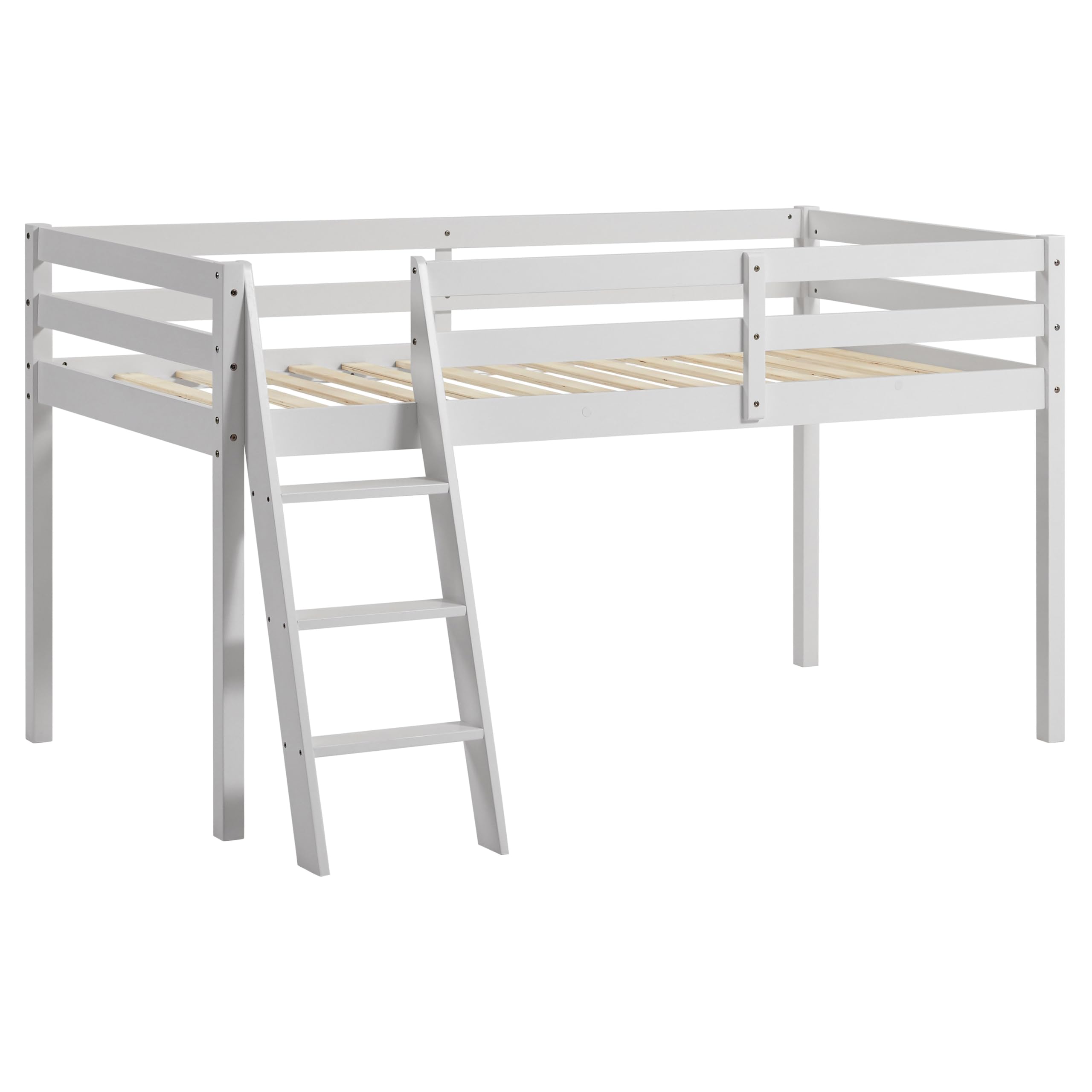 Vida Designs Sydney High Sleeper Cabin Bunk Bed with Ladder | Solid Pine Wood | White Finish | 110 x 198 x 97 cm 8