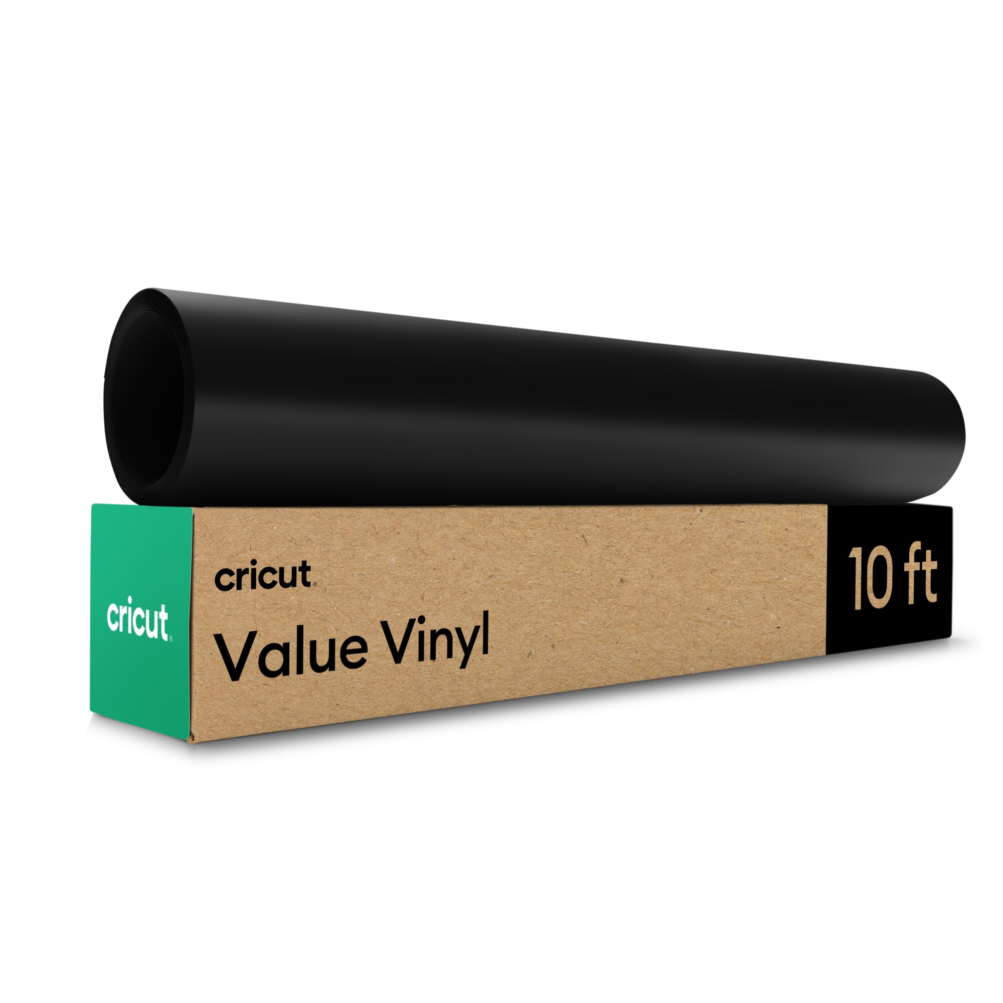 Cricut Value Removable Adhesive Vinyl - Black | 12 in x 10 ft Roll | Great for Scrapbook 1