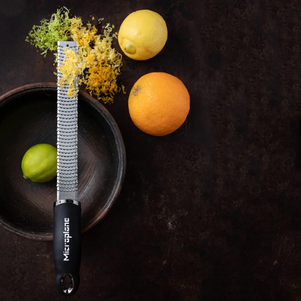 Microplane Zester Grater - Ultra-Sharp Stainless Steel Blade | Black | Made in USA 7