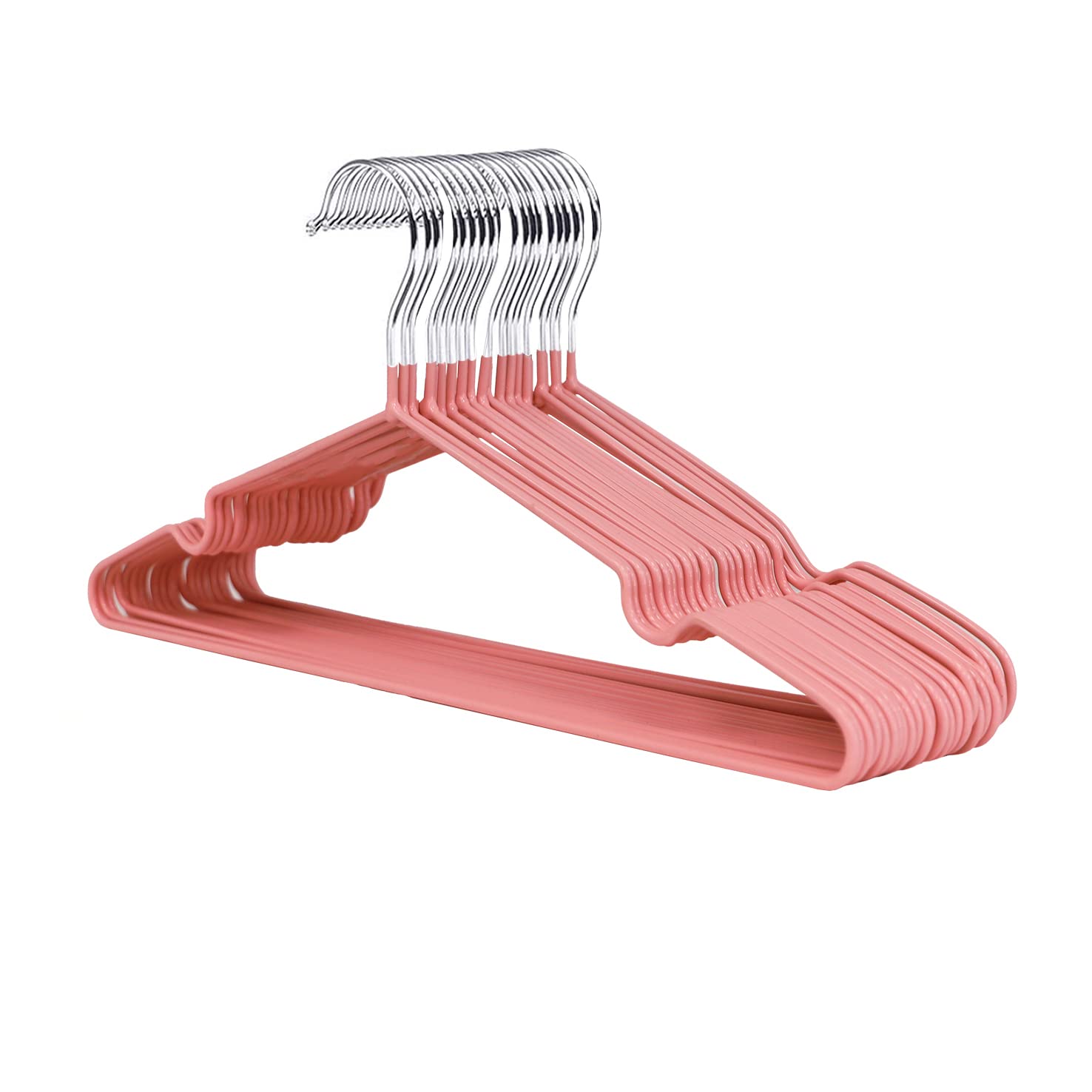 1ABOVE Premium Rubber Coated Metal Coat Hangers - 25 Pack | Heavy Duty, Space Saving, Anti-Slip