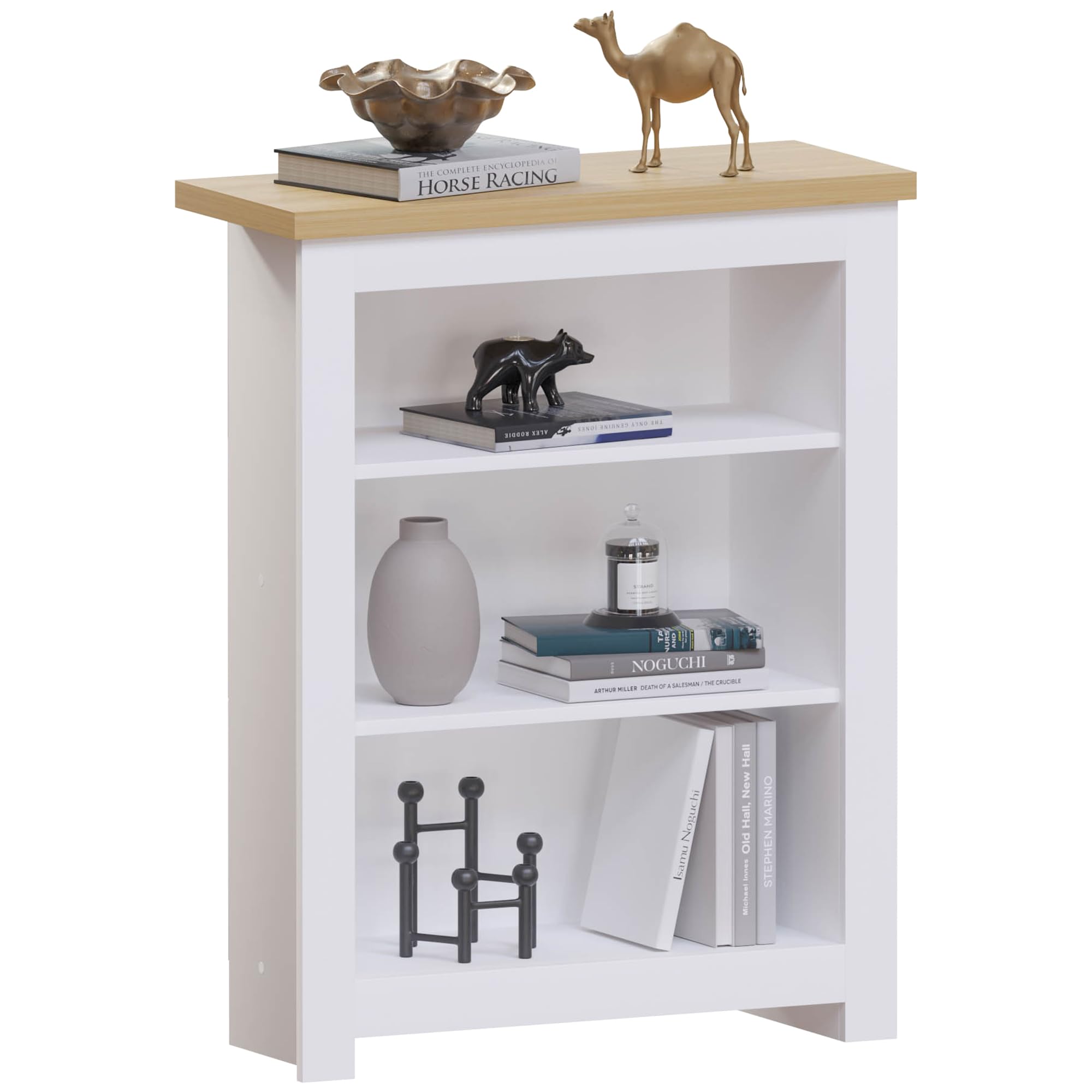 Vida Designs Arlington 3 Tier Bookcase - Modern White Finish | 75 x 60 x 24 cm 1