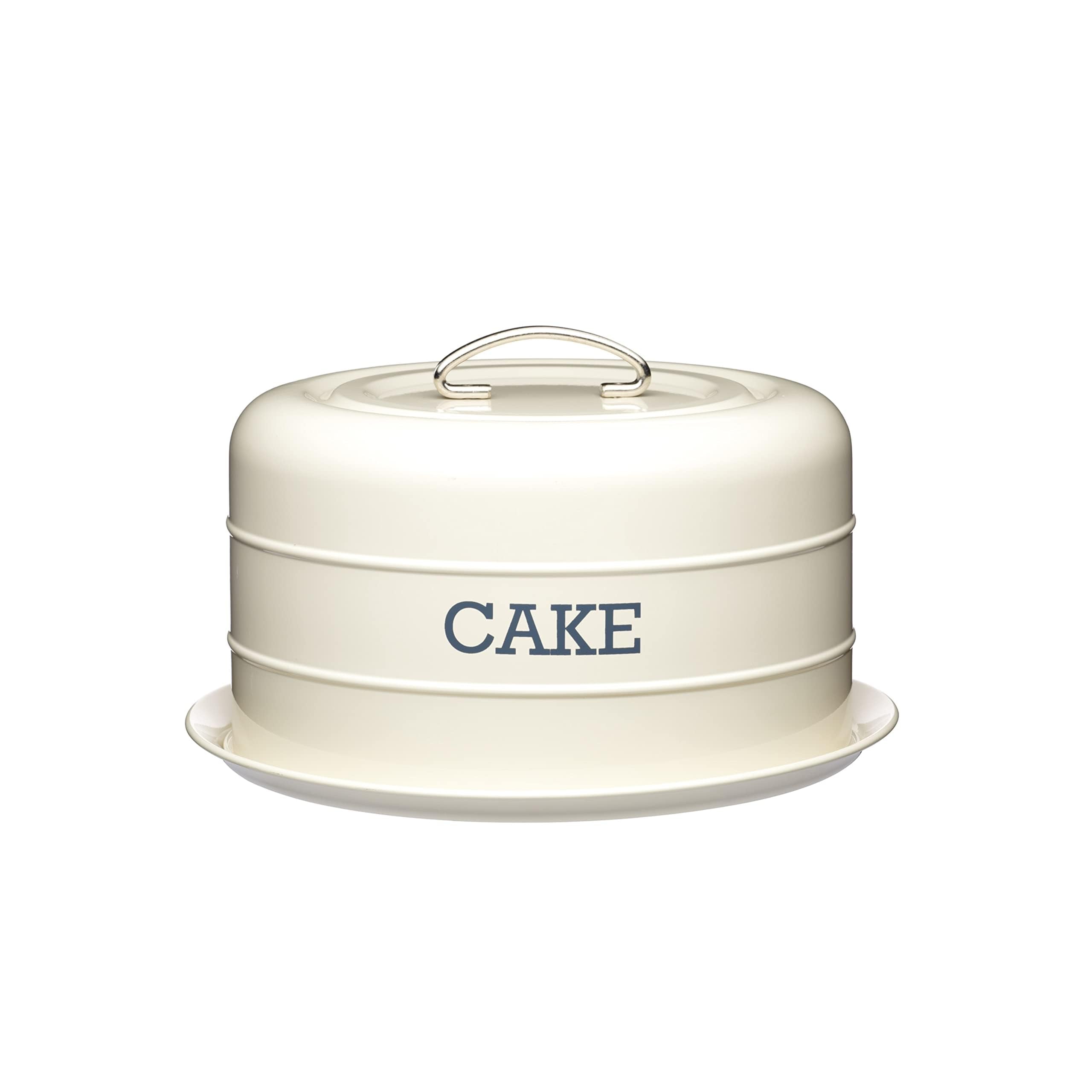 KitchenCraft Living Nostalgia Airtight Cake Storage Tin & Dome | 28.5 cm | Antique Cream 1