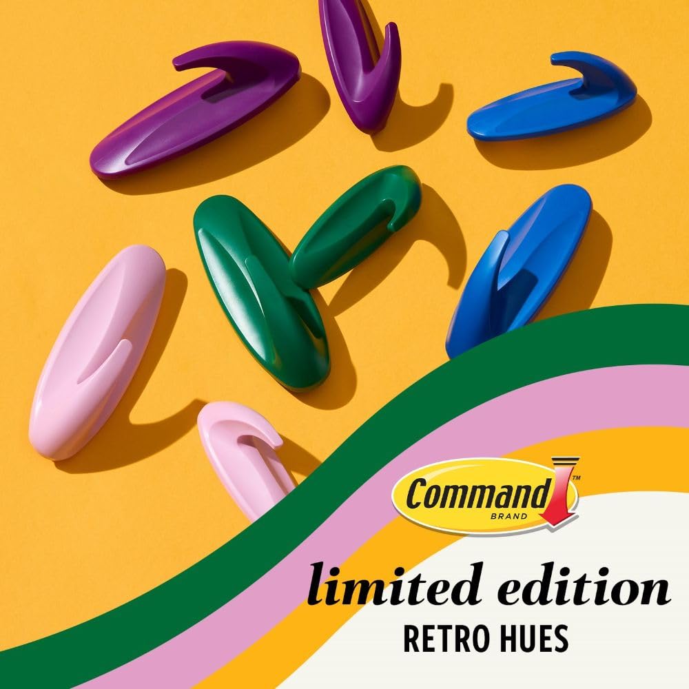 Command Designer Adhesive Hooks - Limited Edition Lilac Lemonade Pack | Damage-Free Hanging 9