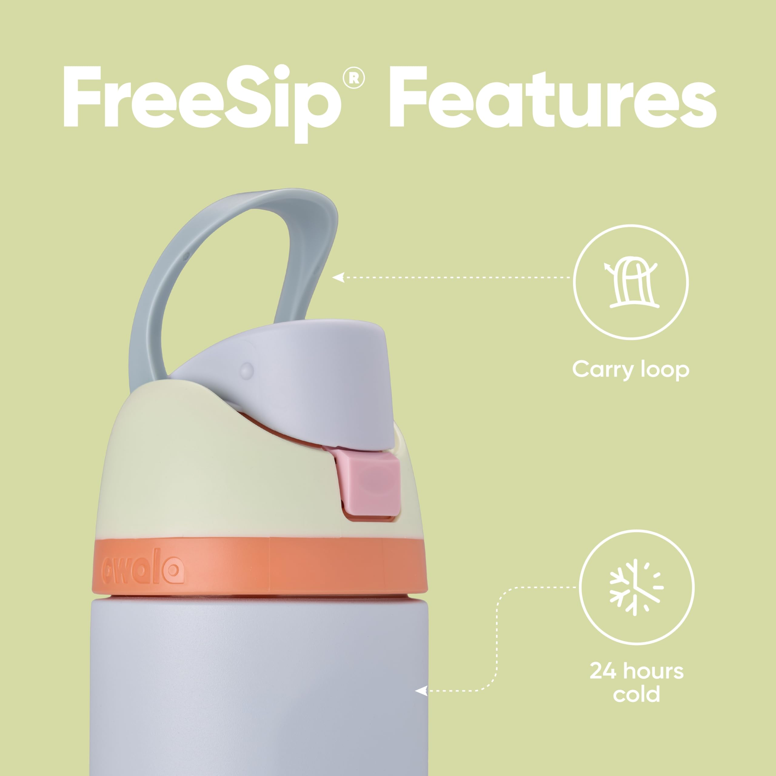 Owala FreeSip Insulated Stainless Steel Drink Flask - 24 oz, Beach House Color 3