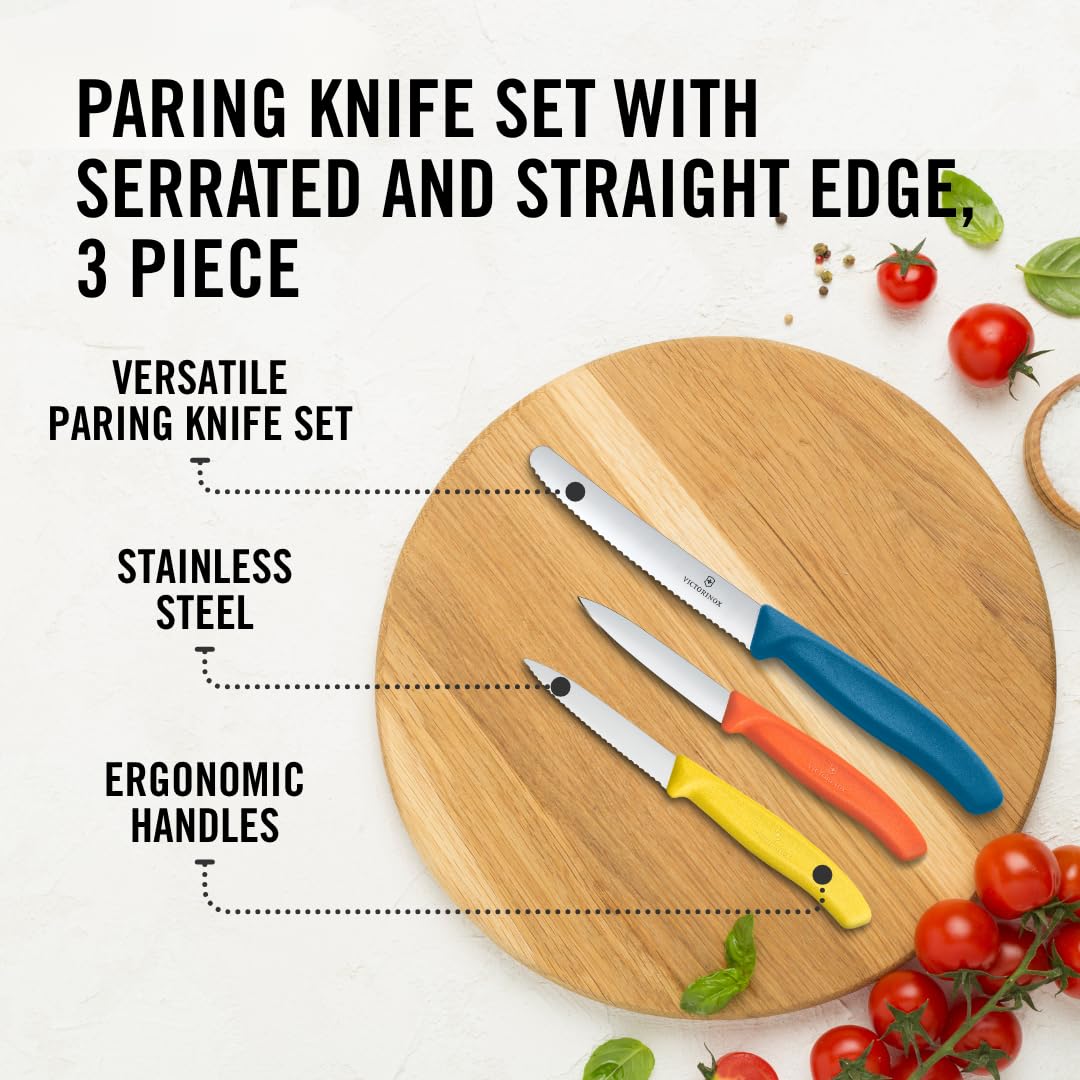 Victorinox Swiss Classic Kitchen Knife Set - 3-Piece Vegetable, Tomato, and Universal Knives 3