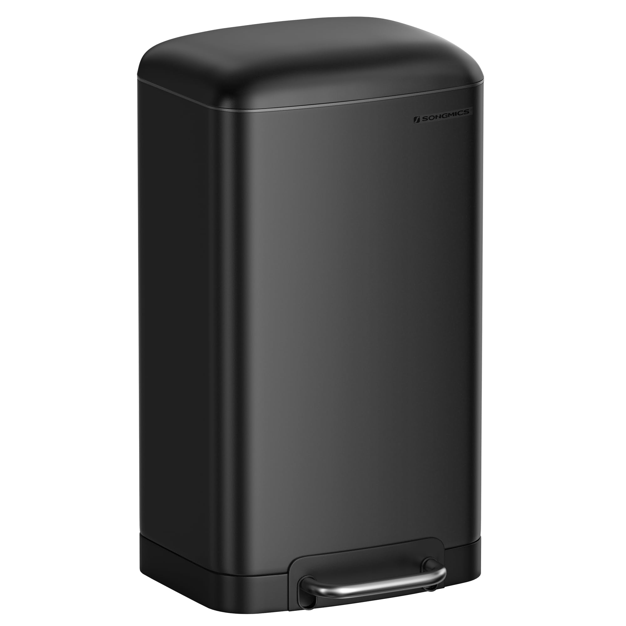 SONGMICS Kitchen Bin - 8 Gallon (30L) Steel Pedal Bin with Soft Close Lid | Black LTB01BK 1