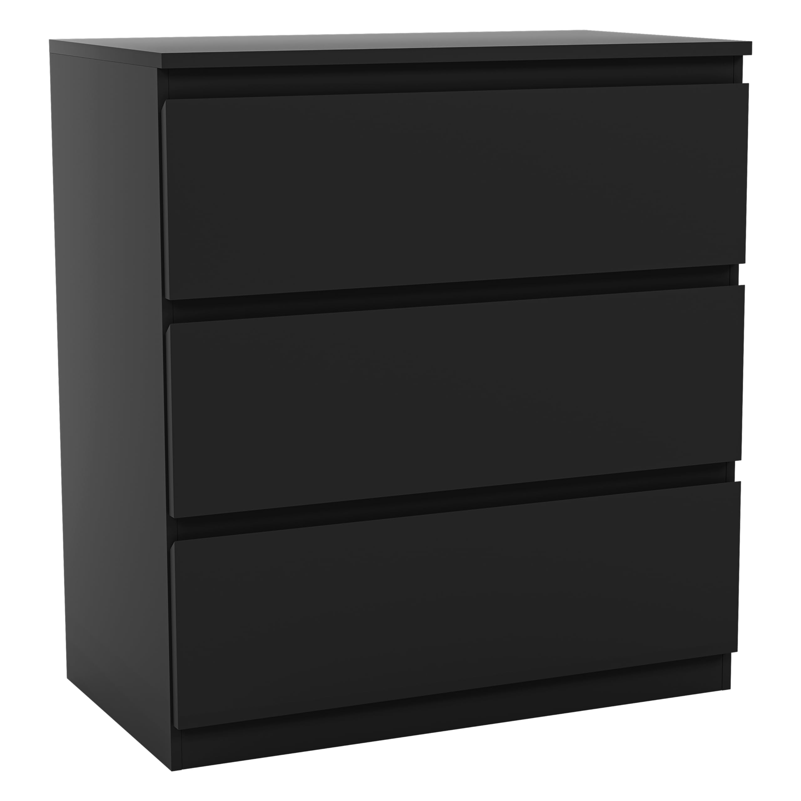 Vida Designs Denver 3 Drawer Chest of Drawers - Black | 70W x 40D cm | Engineered Wood 7