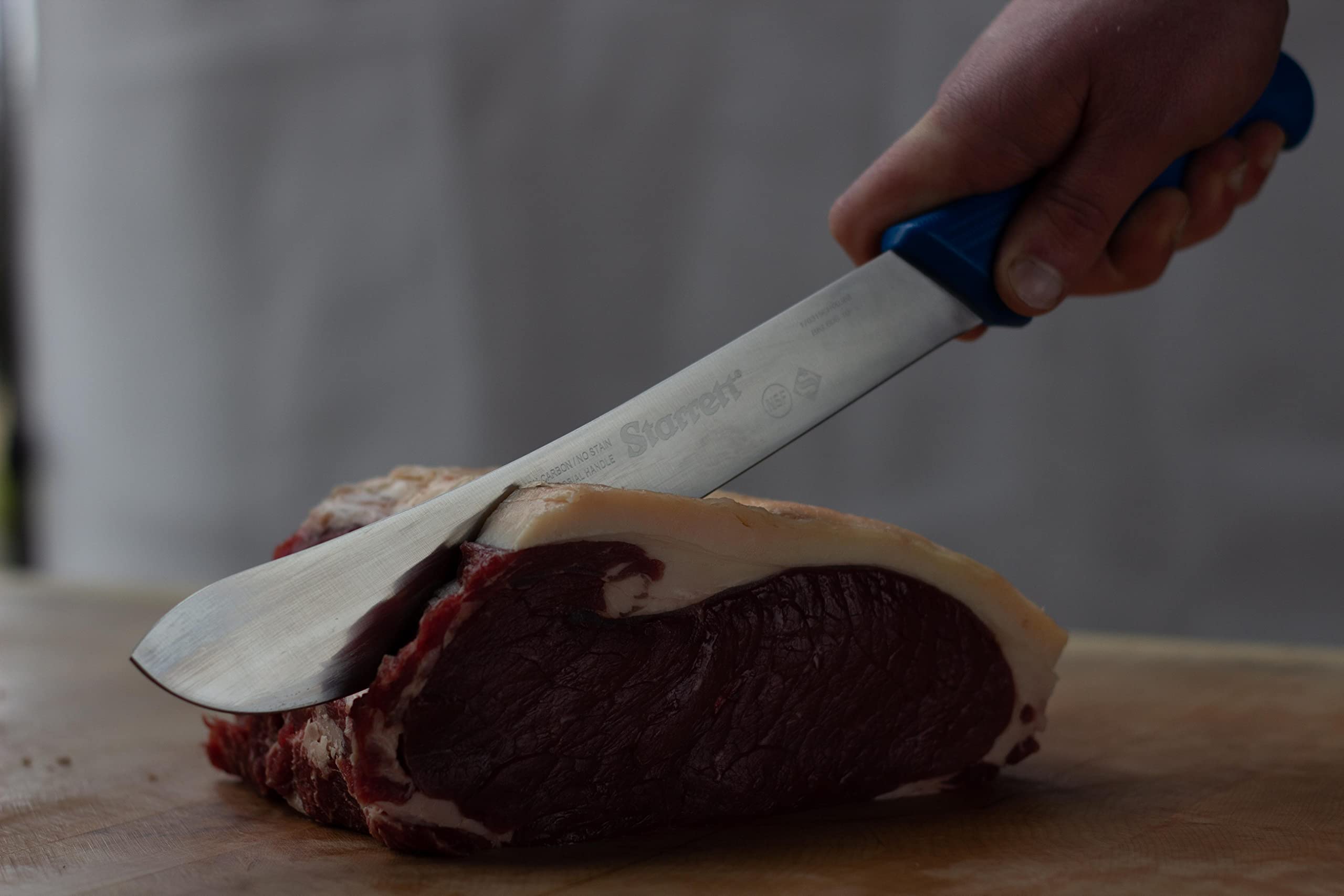 Starrett Professional Stainless Steel Steak Knife - 8-inch (200mm) | NSF Certified | Red Handle 4