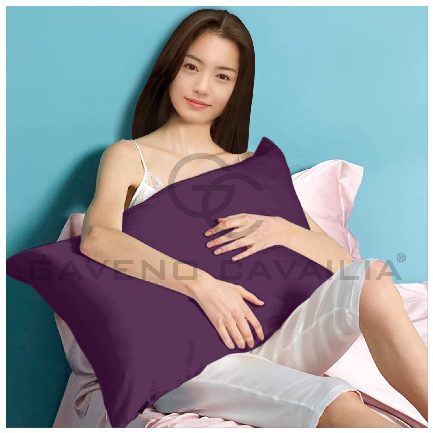GC GAVENO CAVAILIA Housewife Pillowcases 2 Pack, Polycotton Berry Standard Size 5