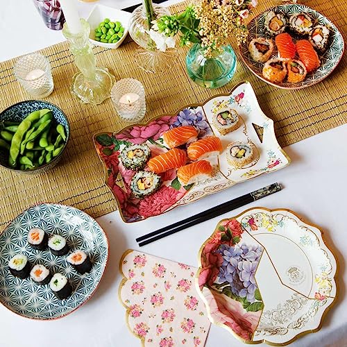 Talking Tables Pretty Floral Napkins - Pack of 50 | Pink Paper | 33cm Unfolded | Afternoon Tea & Partyware 4