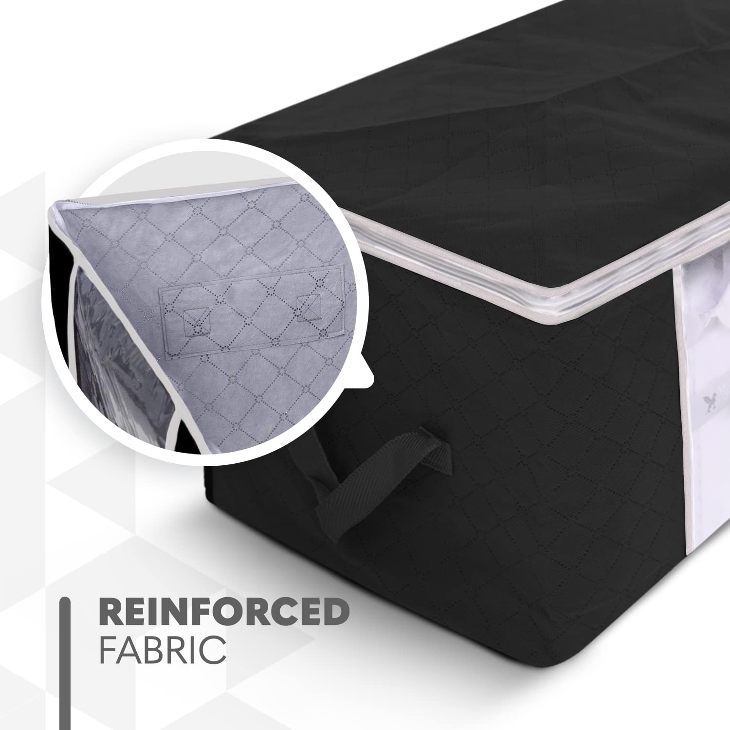 delka 90L Under-Bed Storage Bags with Lids | Tear-Resistant Fabric | Set of 3 7