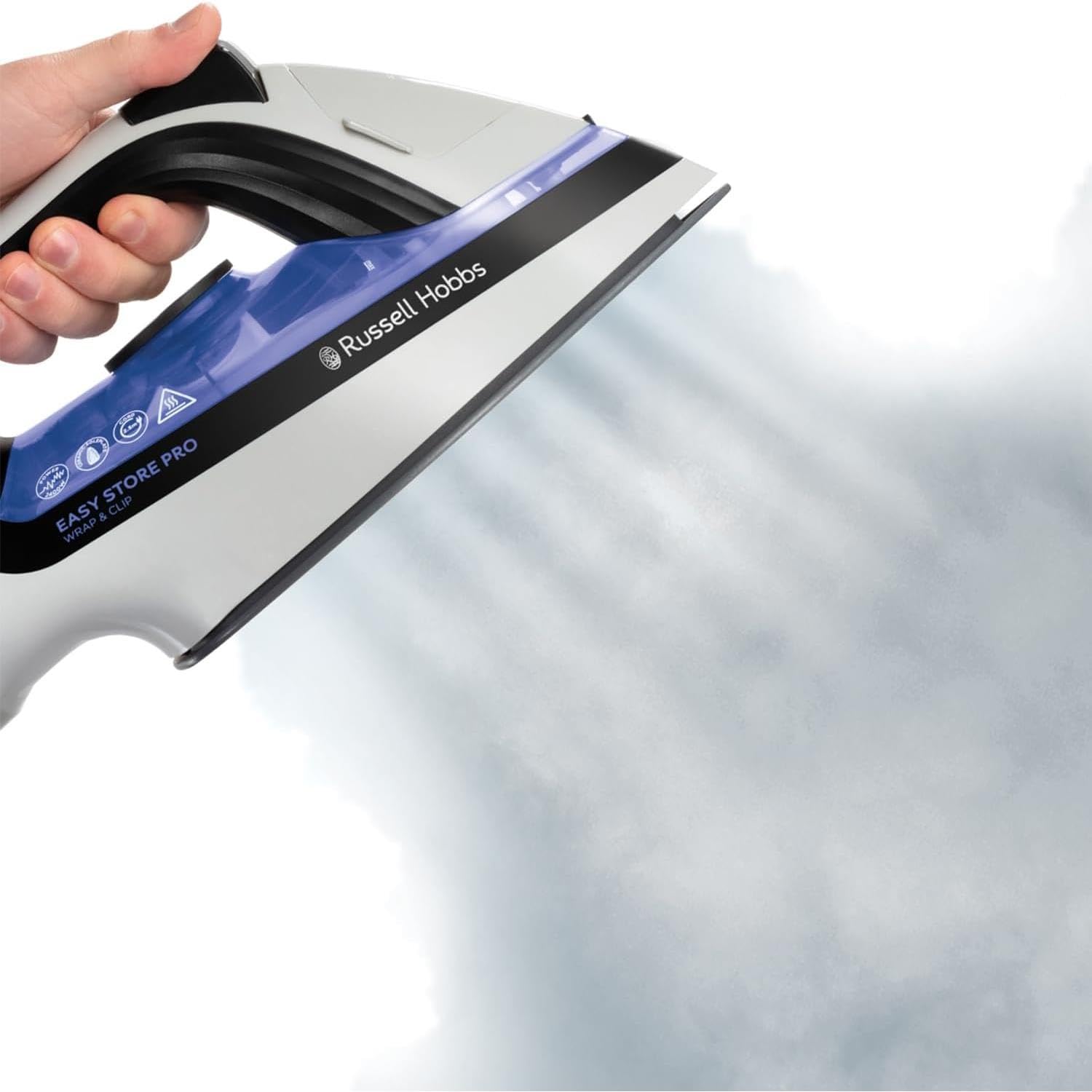 Russell Hobbs Easy Store Pro Wrap Steam Iron - 2400W Power | 180g Steam Boost | Ceramic Soleplate 4