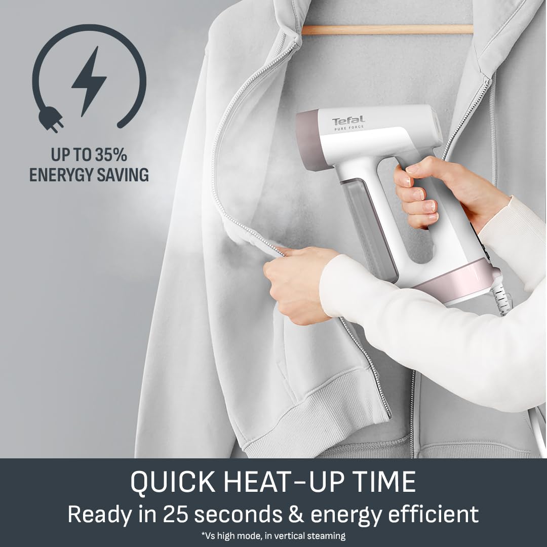 Tefal PureForce 2-in-1 Garment Steamer - 90g/min Boost | 25s Heat-Up | 180ml Tank 9