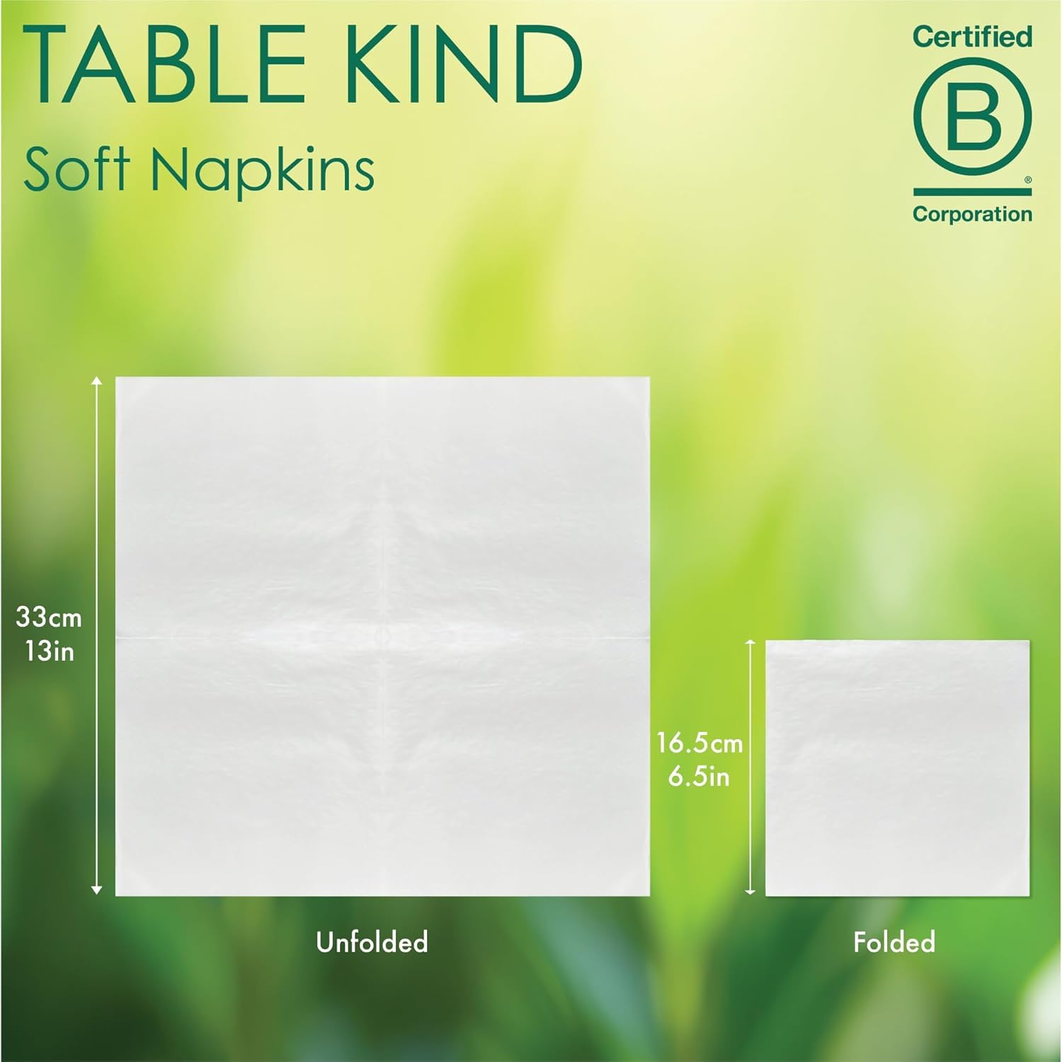 Talking Tables Everyday White 1-Ply Napkins - 300 Pack | 33 cm x 33 cm 5