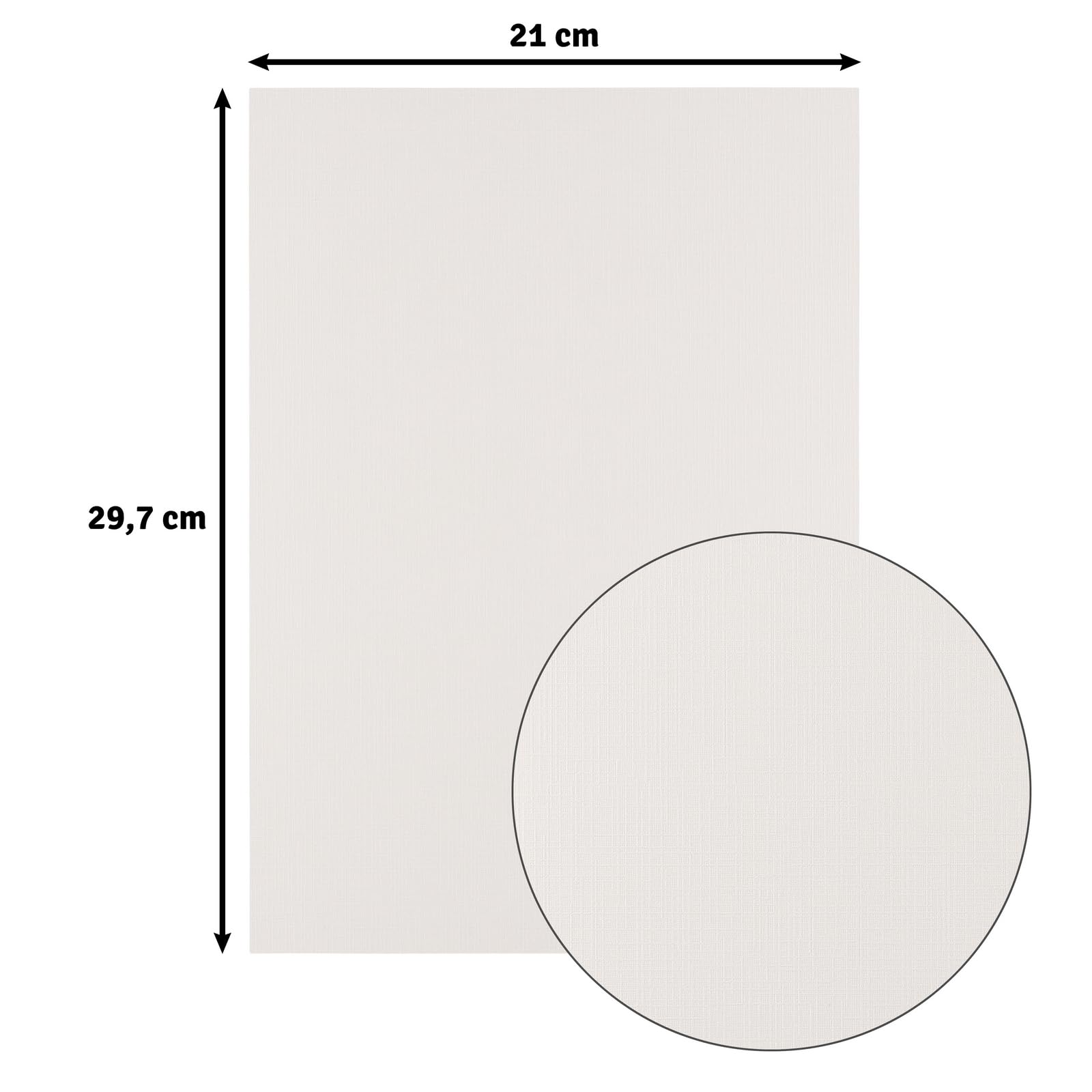Vaessen Creative Florence Linen Cardstock - 10 Sheets A4 250 GSM Off-White 2