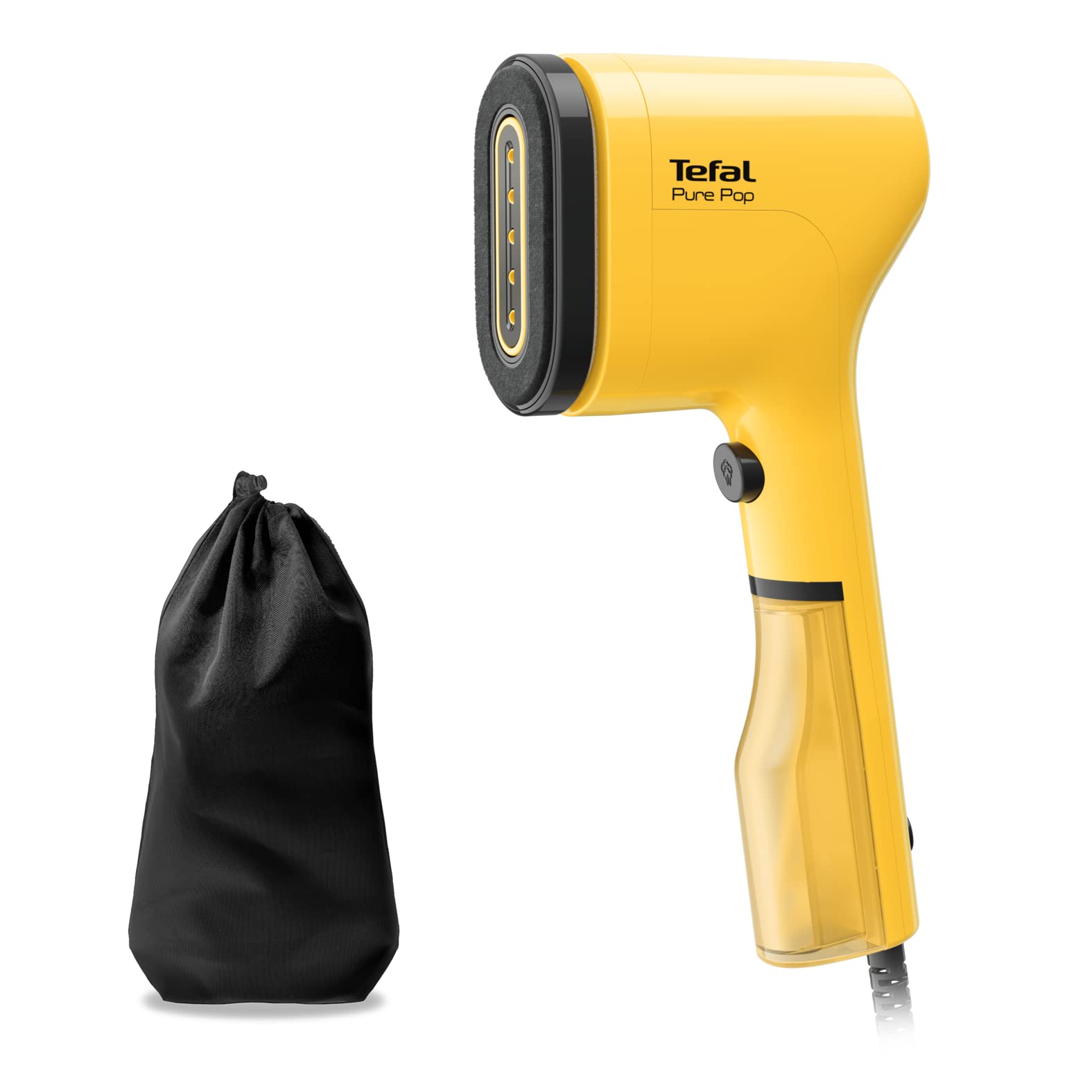 Tefal Pure Pop Slim Handheld Clothes Steamer - 15s Heat-Up | 20g/min Steam | 70ml Tank | Yellow | DT2026 1