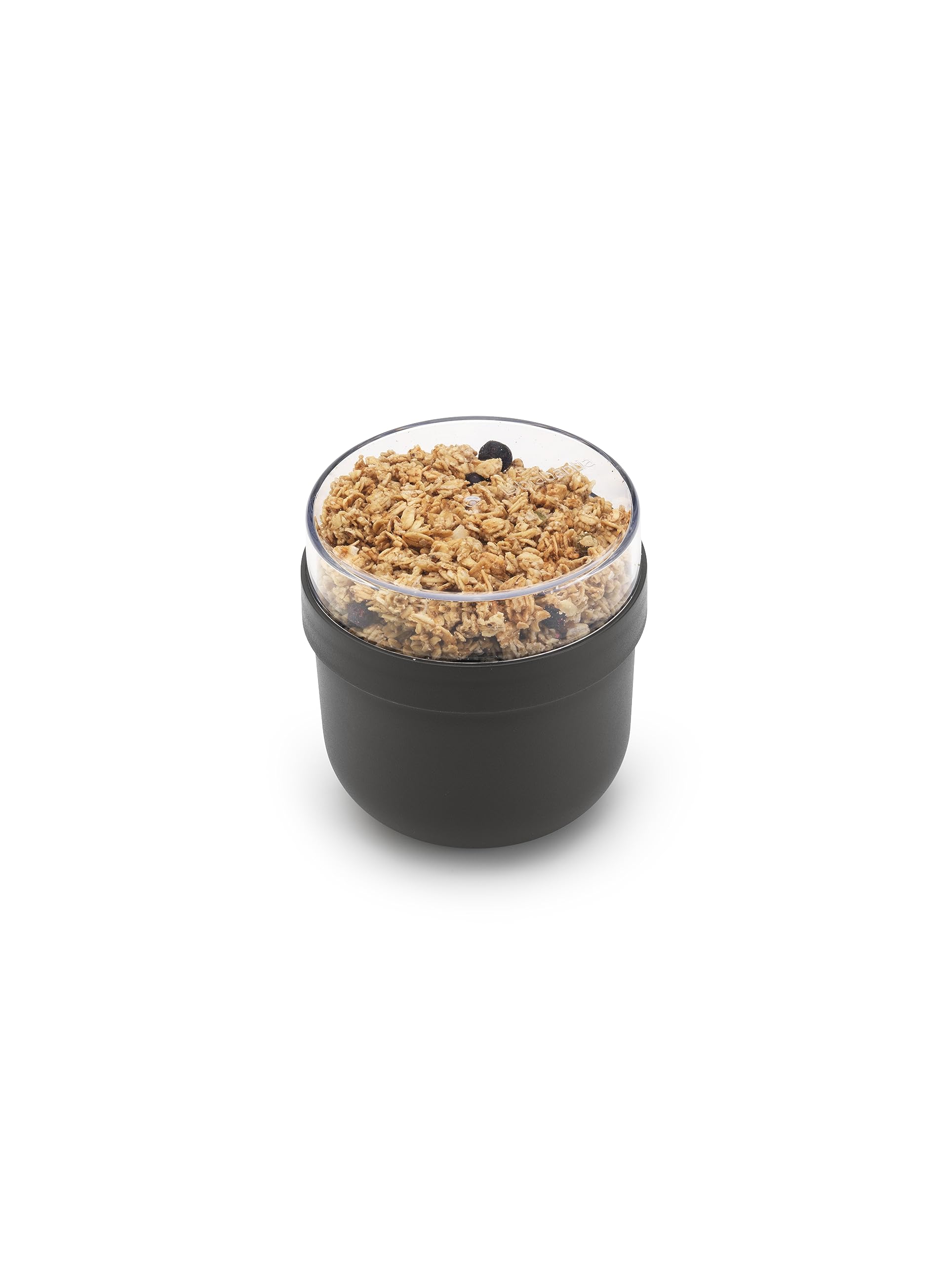 Brabantia Make & Take Breakfast Bowl - 0.5L Capacity, Dark Grey | Leakproof & Microwave Safe 3