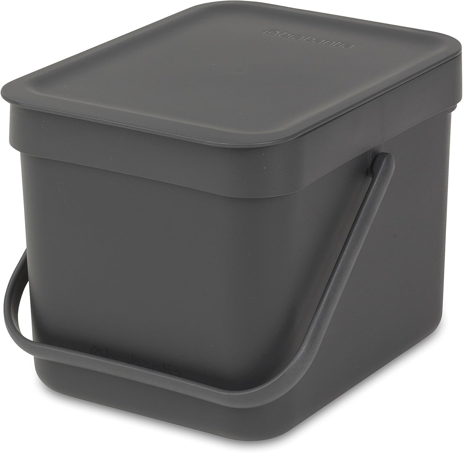 Brabantia Sort & Go Food Waste Bin - 6L Capacity | Space-Efficient Plastic Compost Caddy | Grey 1