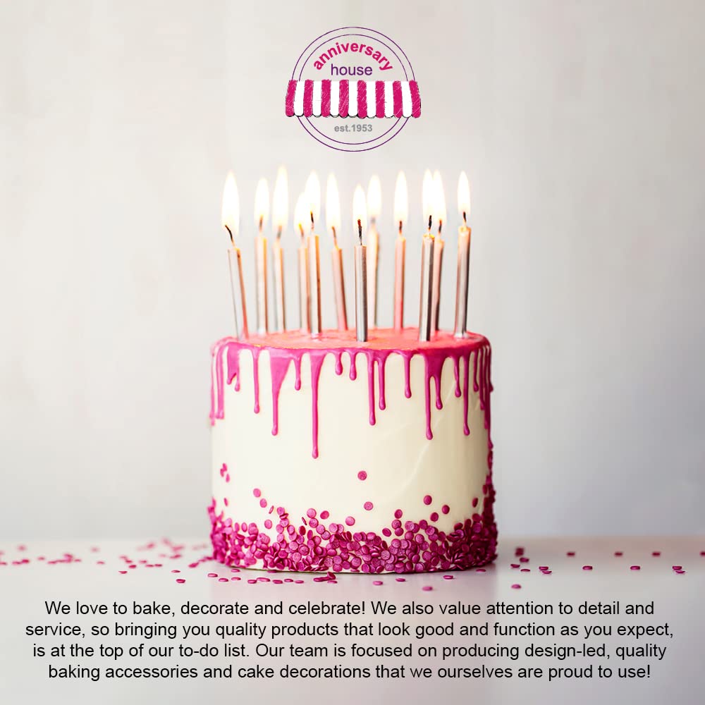 Anniversary House 10-Inch Cake Box - Rose Gold Polka Dot Foil Print | Sturdy Paper Construction 8