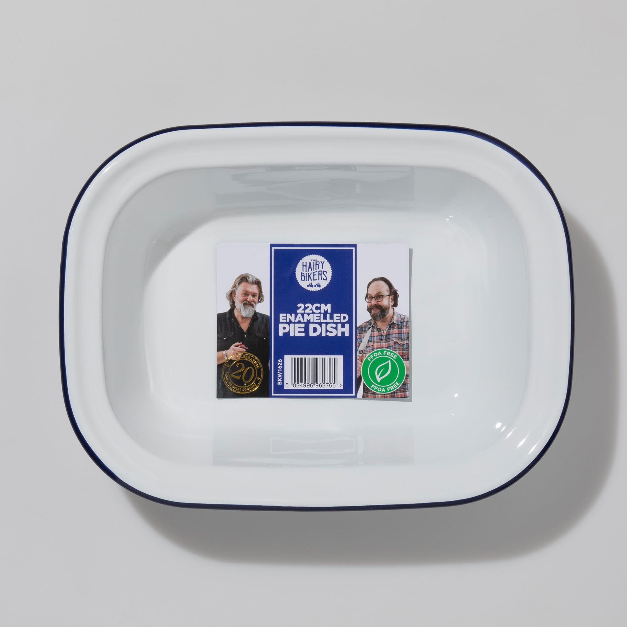 Hairy Bikers Medium Pie Plate - 22cm Steel, Oven Safe, Dishwasher Safe, White 3