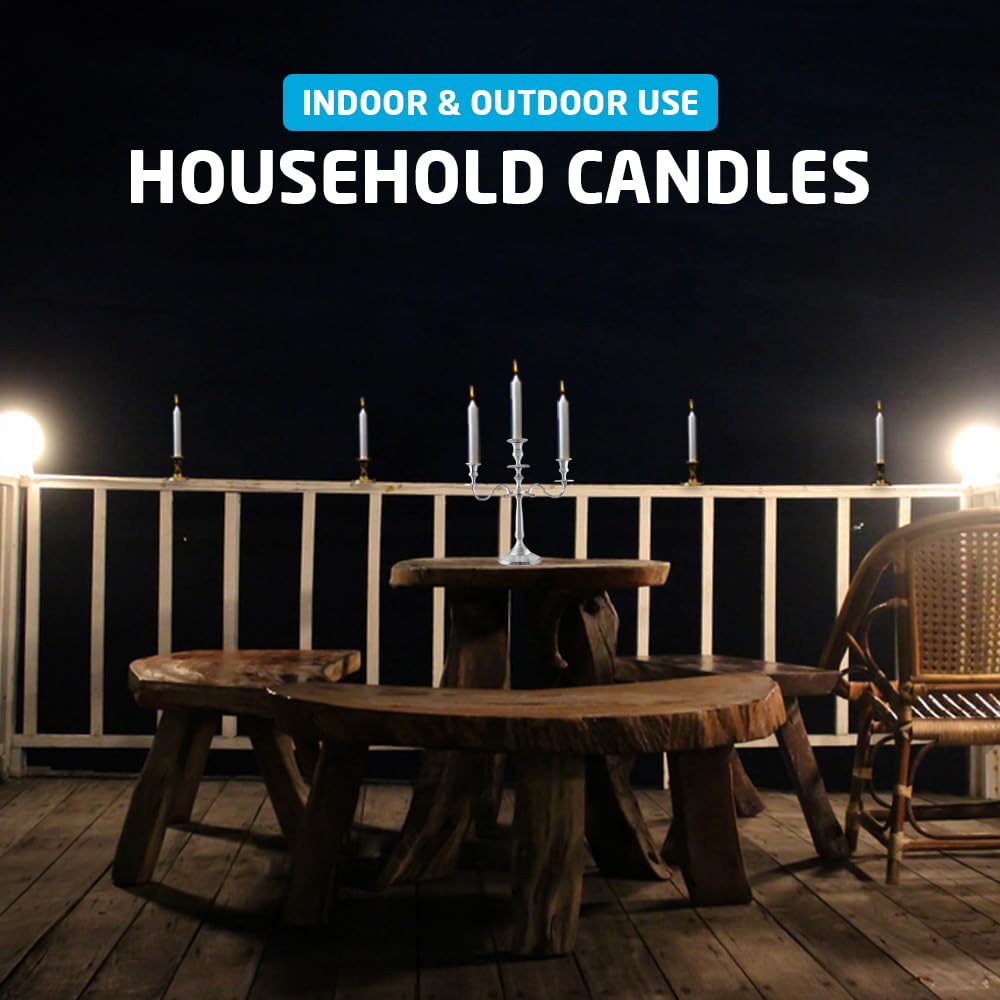 1ABOVE Household Candles - Pack of 10 Unscented White Wax | 5 Hour Burn Time 6
