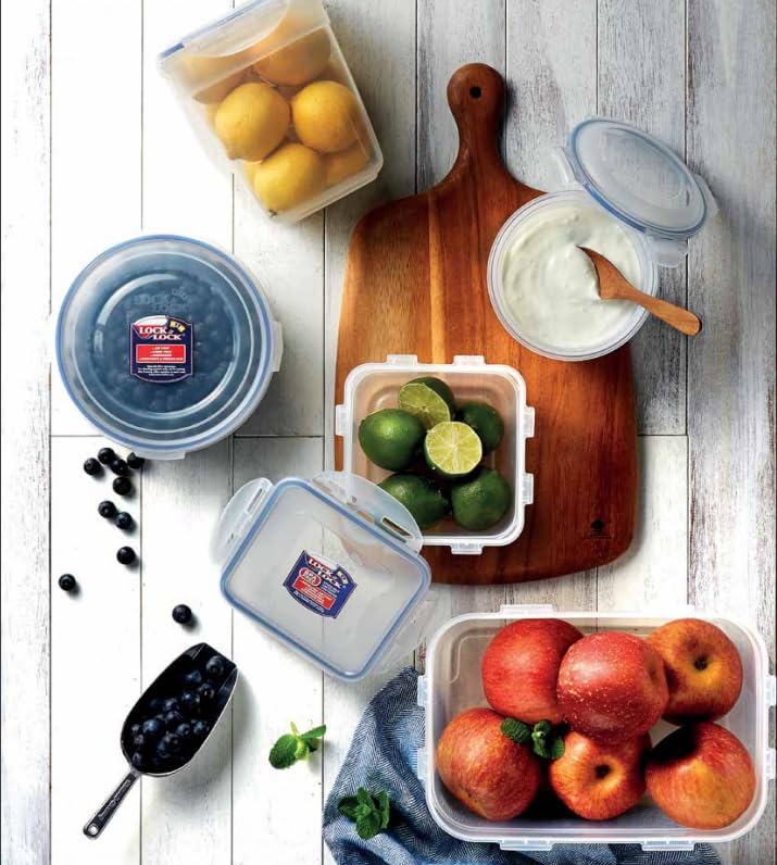 LocknLock Round Food Container - 1.6L Airtight & Leak Proof | BPA-Free Plastic | Dishwasher Safe 2