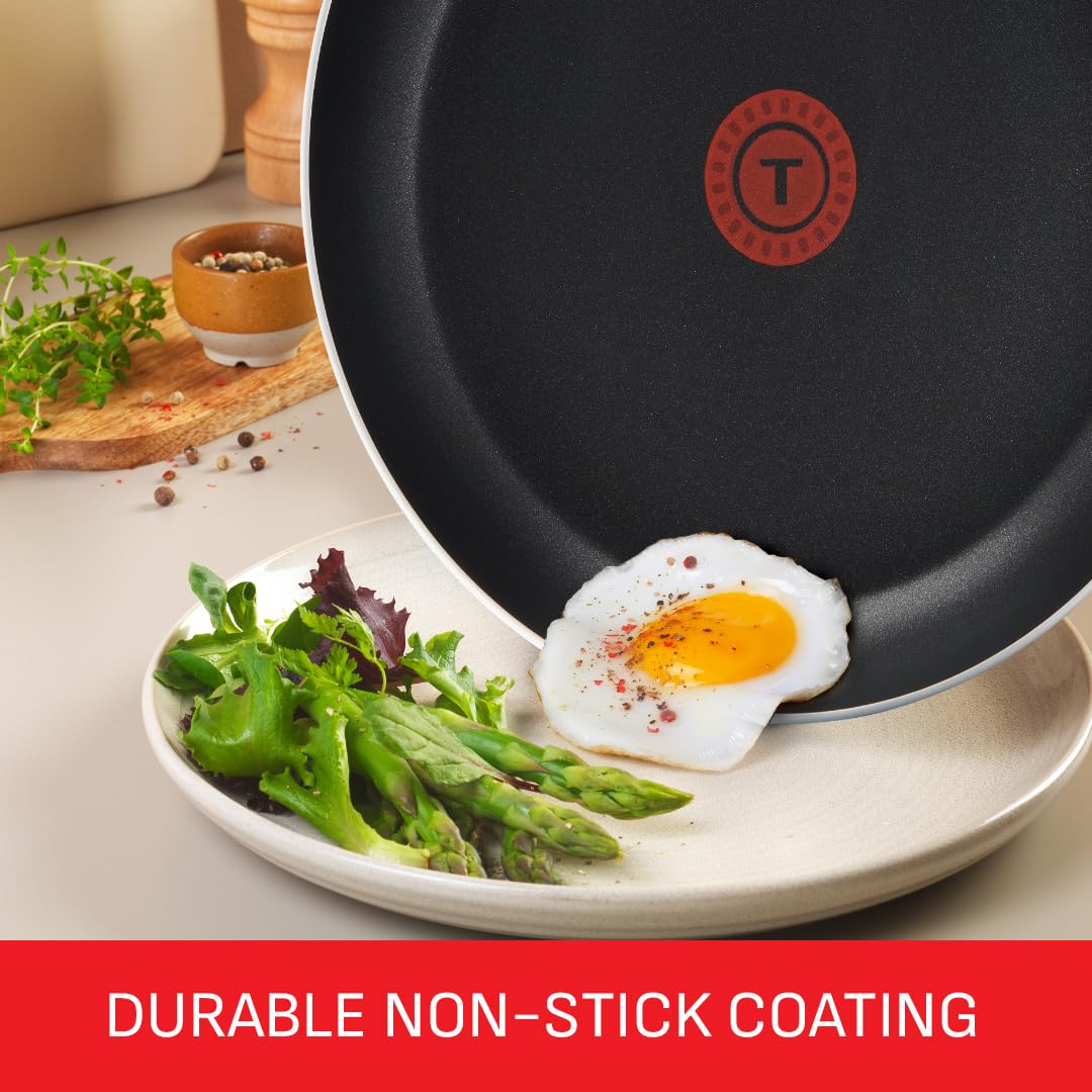 Tefal Expert Non-Stick Frying Pan Set - 20cm & 28cm Twin Pack | Thermo-Spot | Aluminium 4