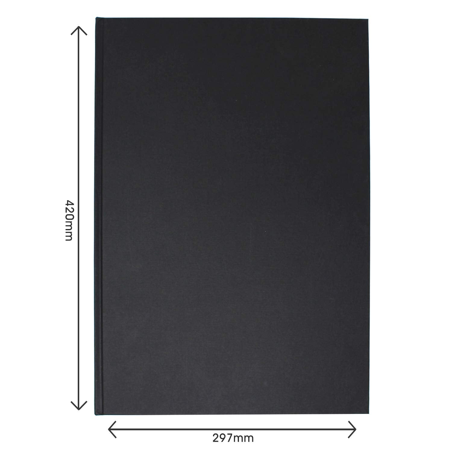 Artway Studio Casebound A3 Portrait Sketchbook - 80 Sides/40 Pages of 170gsm Cartridge Paper | Black Hardback 6