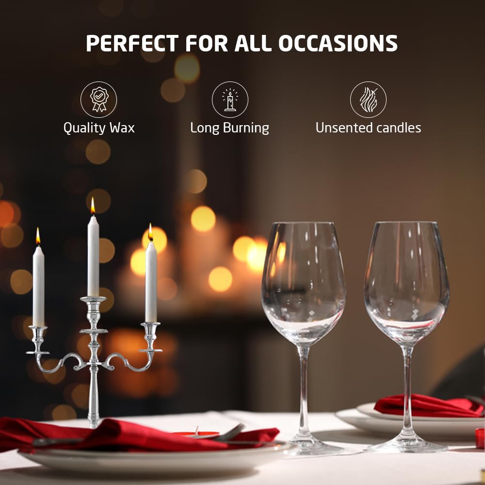 1ABOVE Household Candles - 5 Pack Unscented White Wax | 5 Hour Burn Time 4