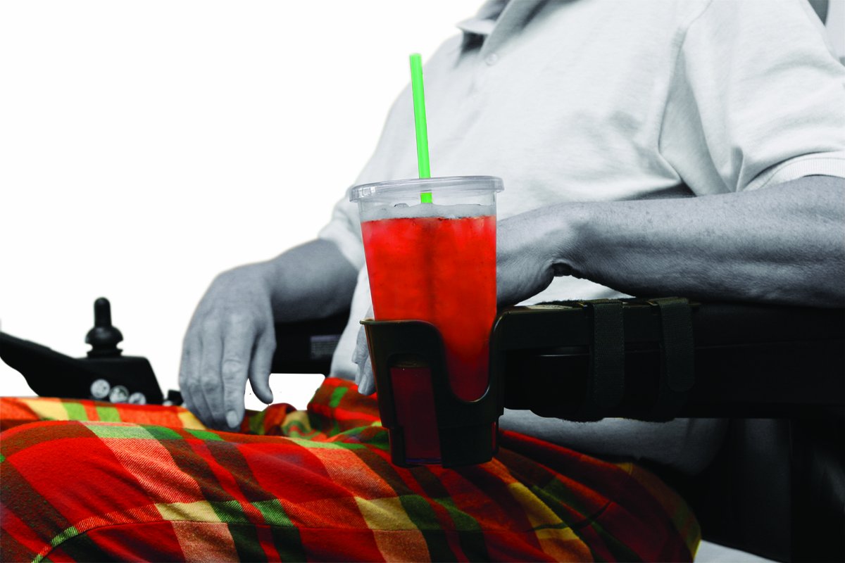 The Nearly Universal OH Cup Holder - Universal Fit for Armrests | Black Plastic | Removable 7