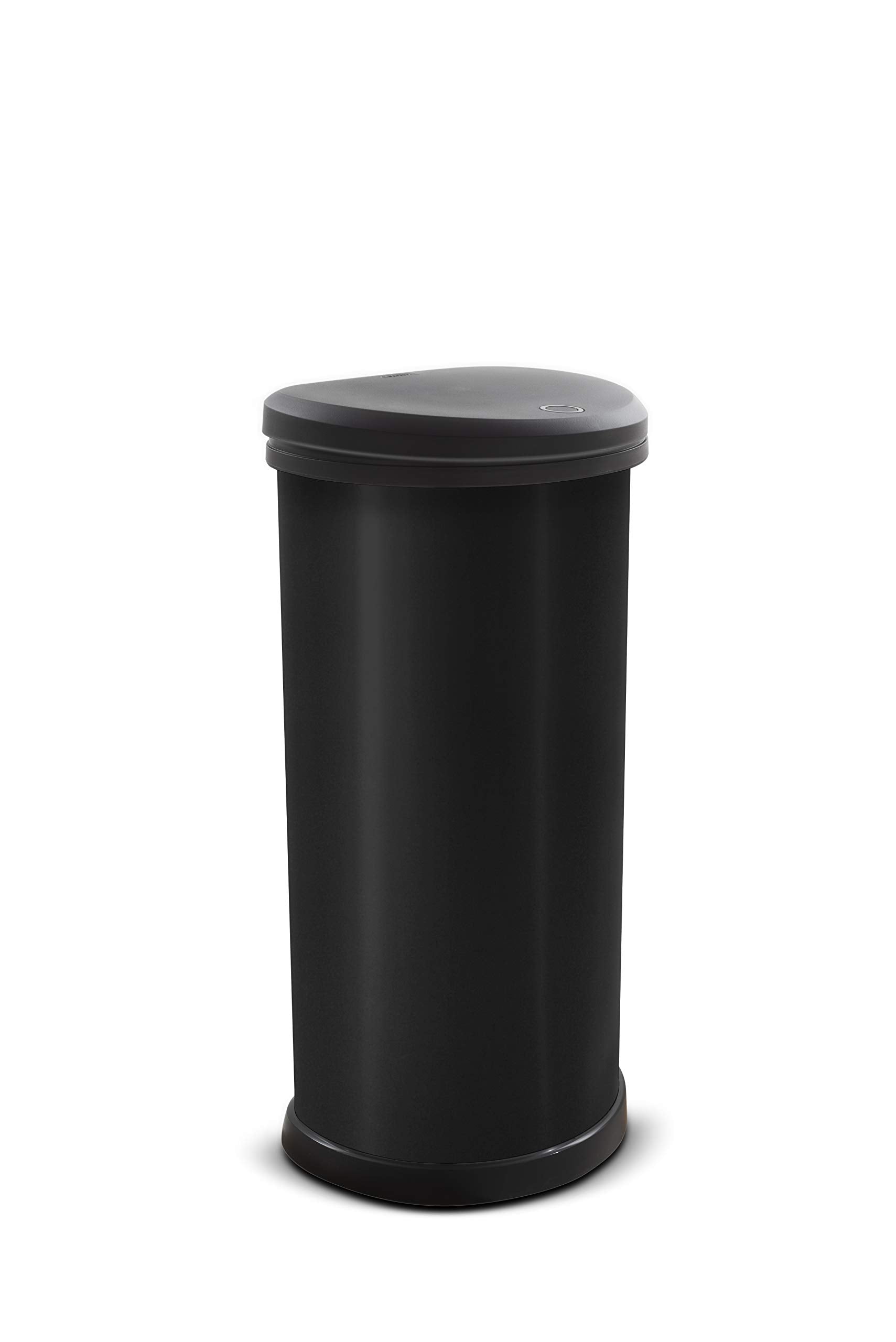 CURVER Metal Effect One Touch Deco Bin - 40 Litre Capacity | Recycled Plastic | Black 1