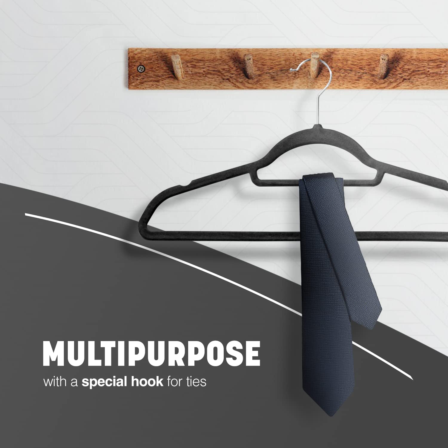 KEPLIN Velvet Hangers - 20 Pack Non-Slip Clothes Hangers with Tie Bar | 4.5kg Capacity 6