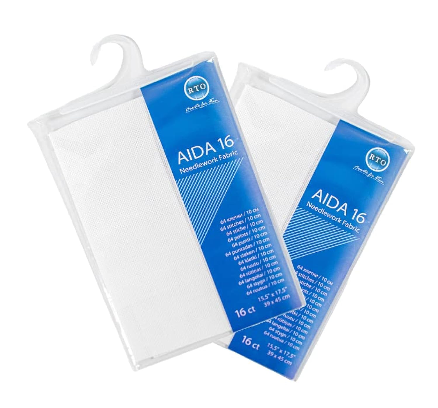 Mouldmaster Aida Fabric - 16 Count, White, Pack of Two | 39cm x 45cm Precuts 1