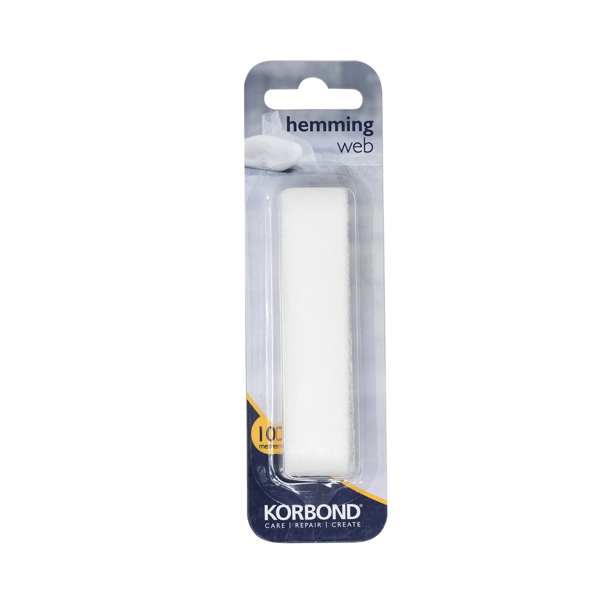 KORBOND Hemming Web - Iron On Hem Tape for Fabric Bonding | 10m x 2cm | White 1